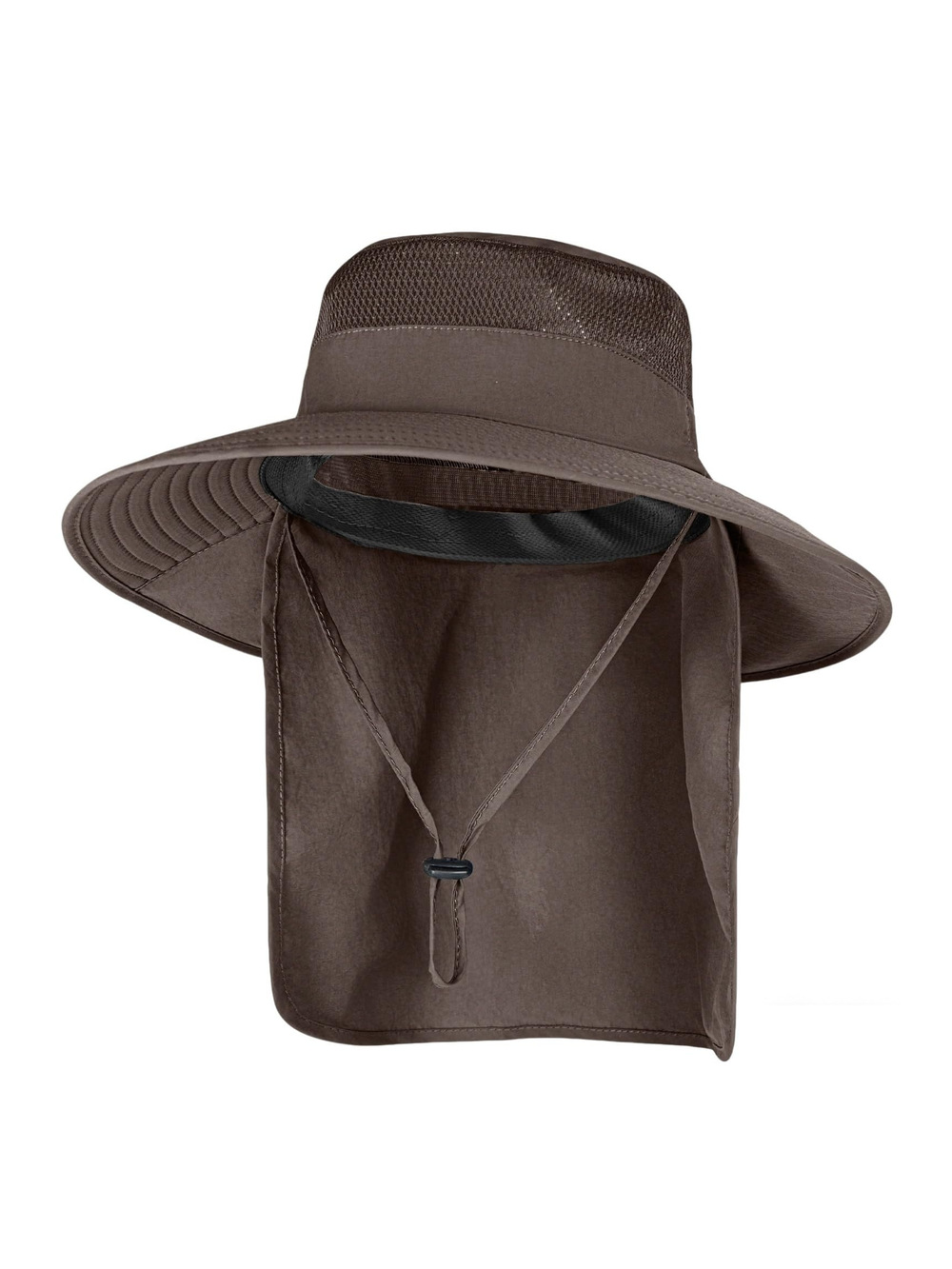 Sun Hats for Men Women Fishing Hat with Neck Flap UPF 50+ UV | Coffee | Size OS
